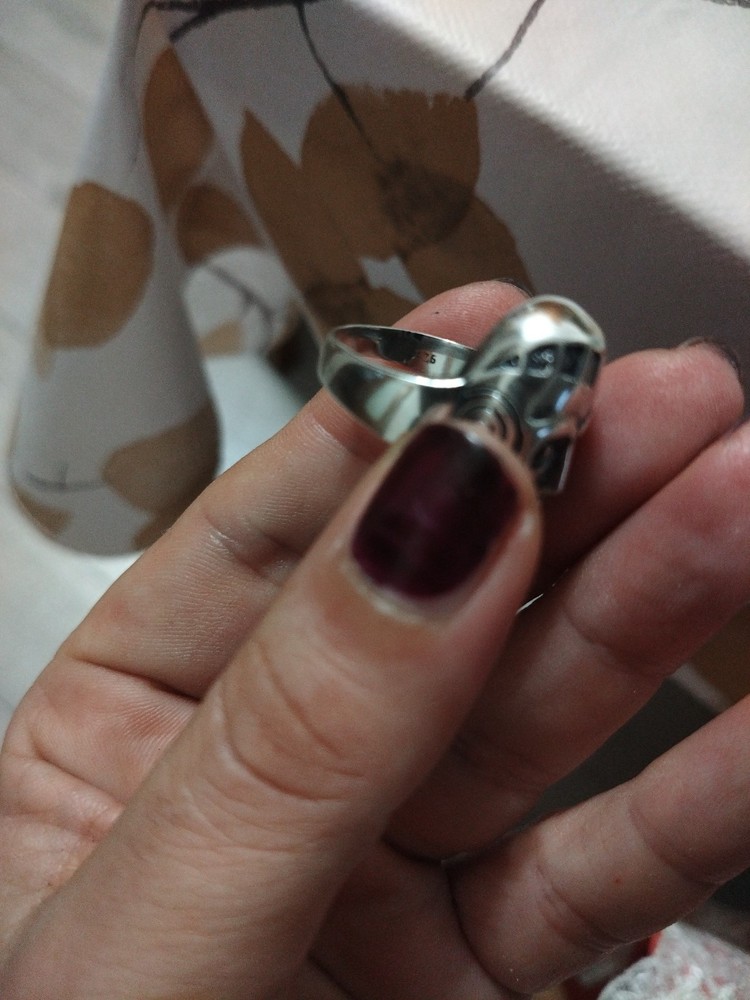 Unisex 925 Silver Skull Ring Size 17