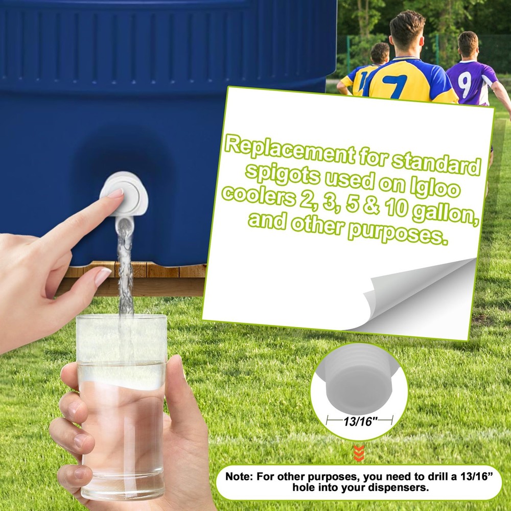 LERGNA 5-Pack Push Button Spigot Kit Replacement Compatible with Igloo Coolers