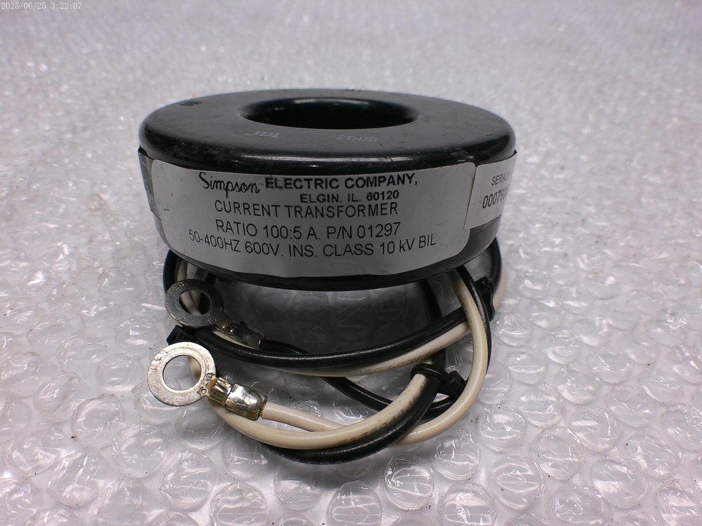 SIMPSON ELECTRIC 01297 CURRENT TRANSFORMER UNMP