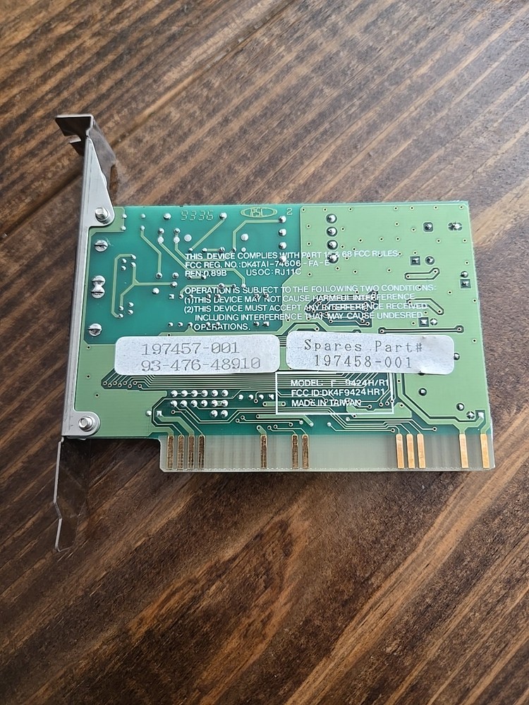 Vintage Best Data Fax 14400 Modem, Internal Version