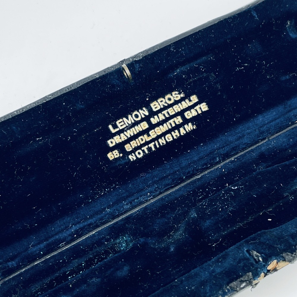 Antique LEMON BROS. Nottingham Draughtsman Tools Technical Drawing Compass Set