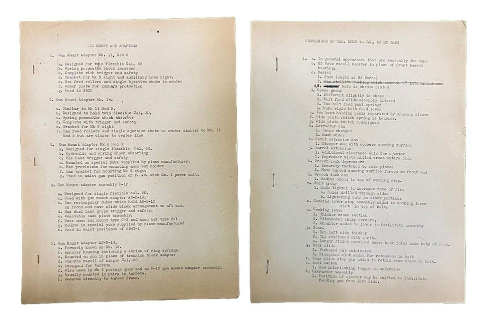WWII Advanced Aviation Ordinanceman Naval Training Station Course Documents