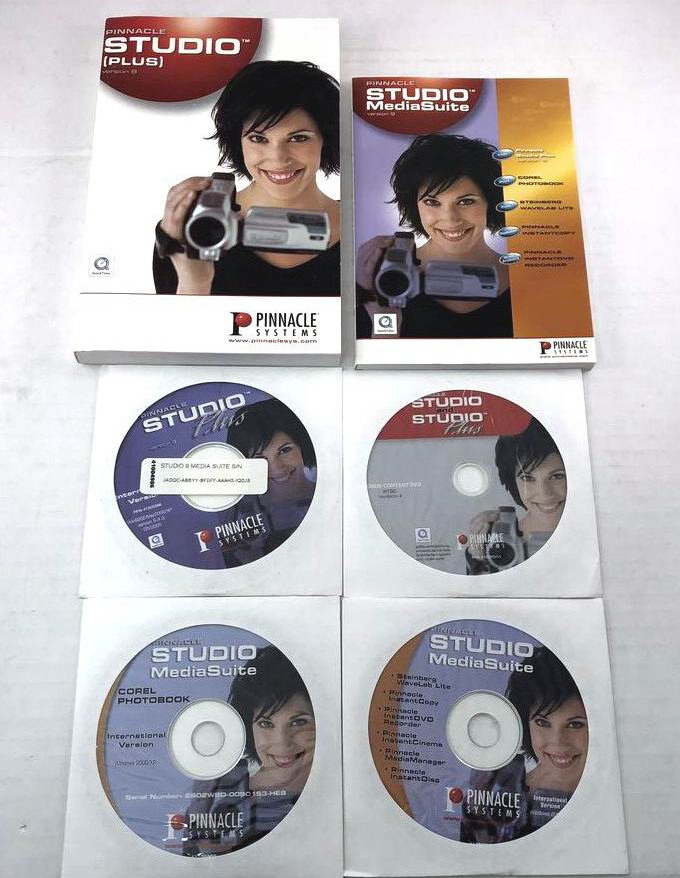 PINNACLE STUDIO PLUS 9 / STUDIO MEDIA SUITE WITH MANUALS