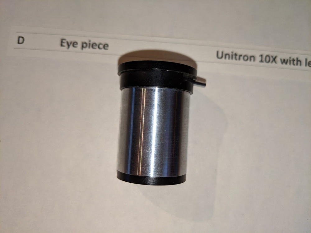 Vintage Microscope Eye piece Unitron 10X with lever #D
