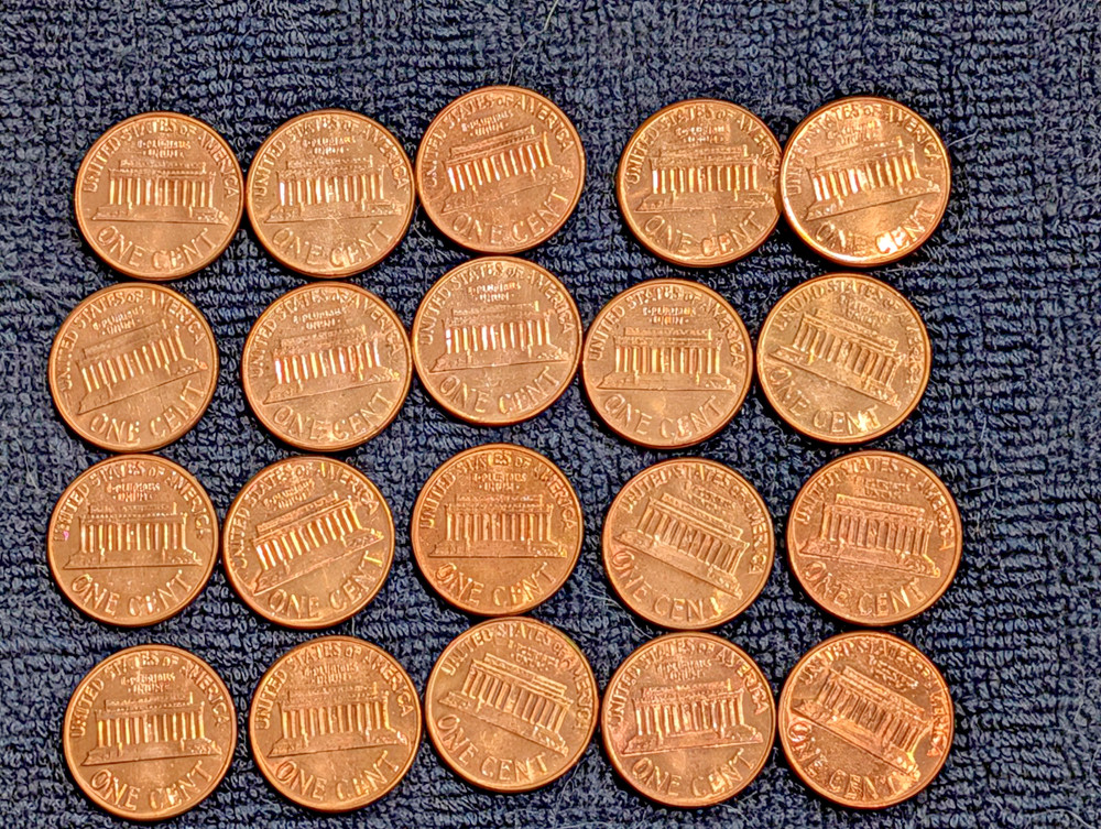 1963-D BU Lincoln Pennies from OBW roll