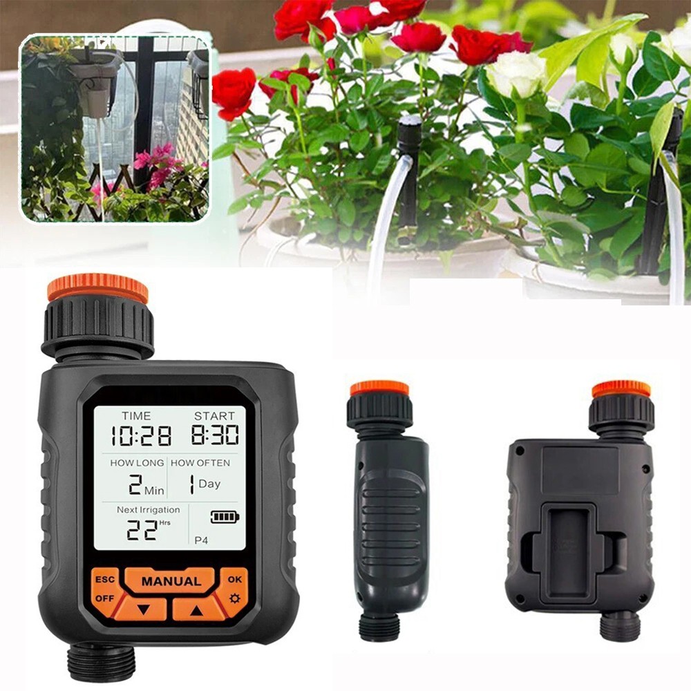 Garden Automatic Watering Timer Digital Irrigation Controller LCD Display ╏