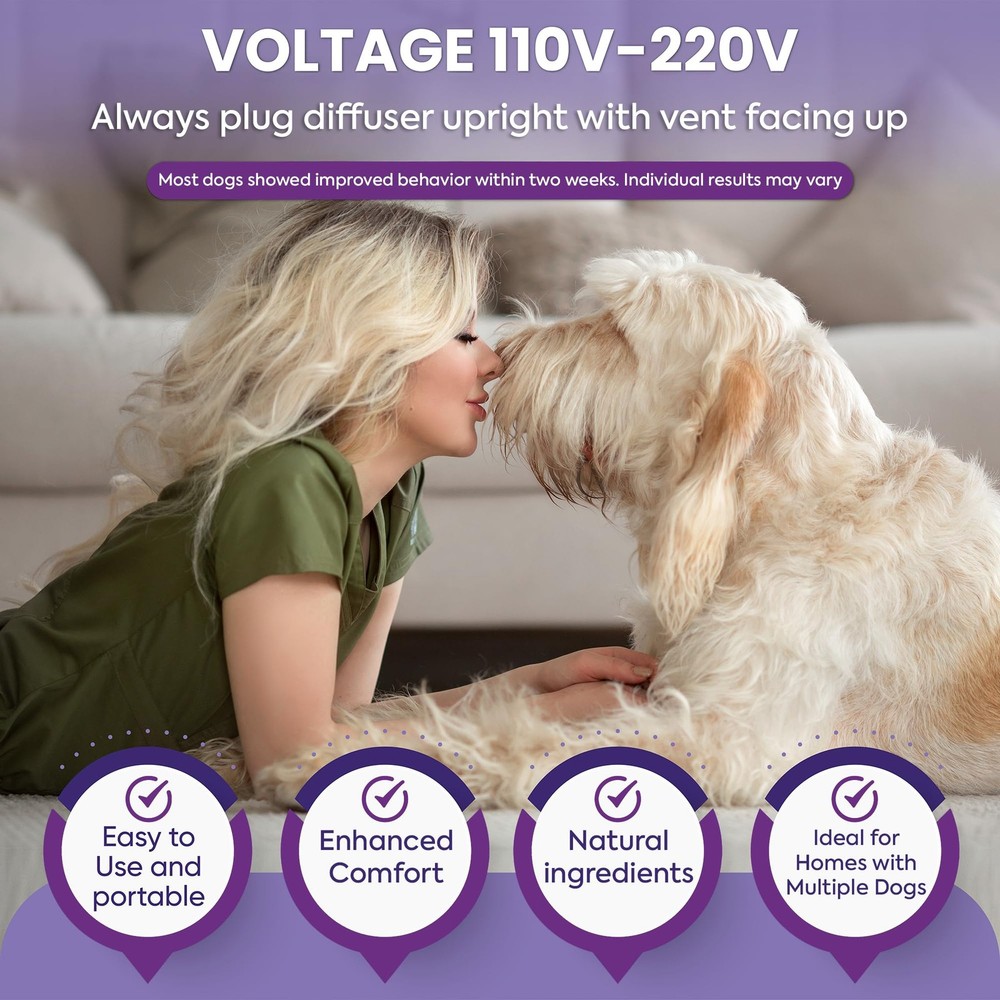 Calming Diffuser for Dog: Dog Pheromones Calming Diffuser Plug for Stress, Ba...