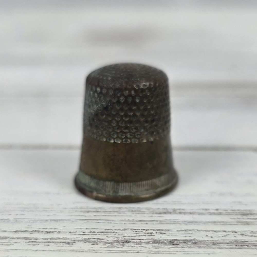 Antique Brass Dimpled Thimble Size 12