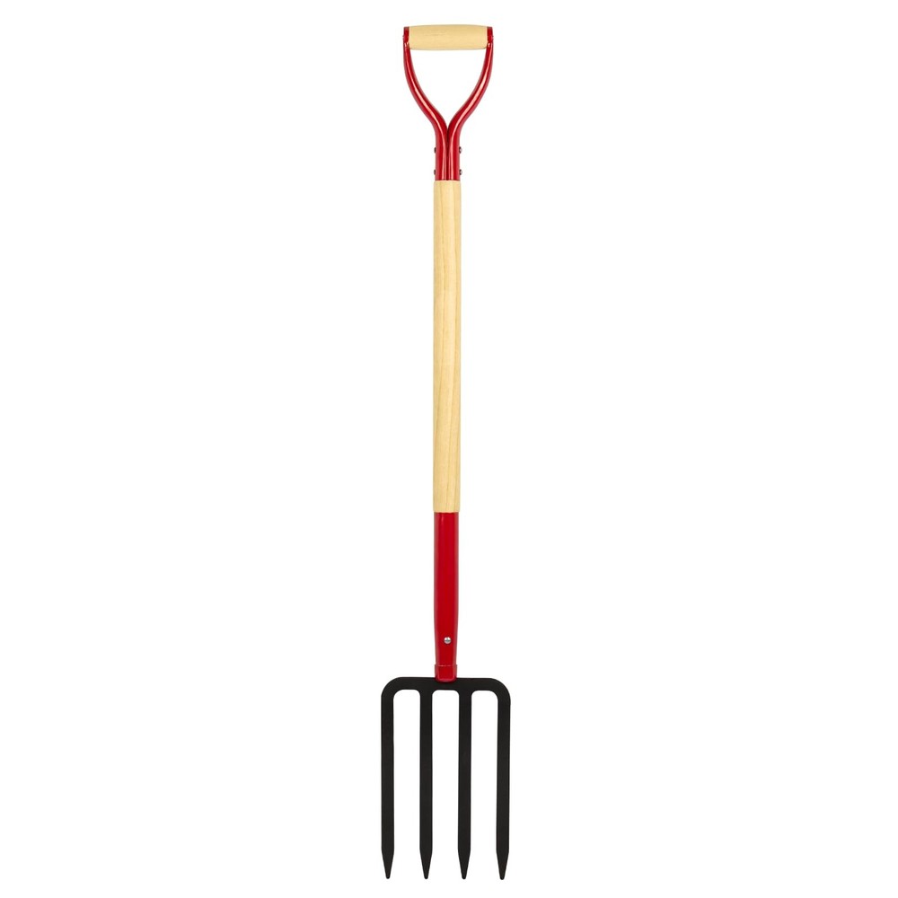 Heavy Duty Garden Fork for Digging, 4 Tines Pitch Fork for Gardening Compost,...
