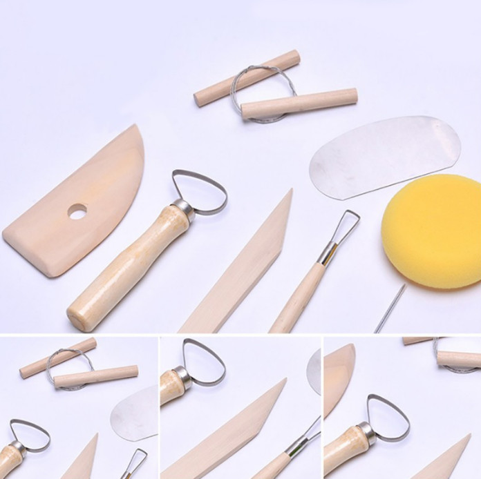8PC Multi-function Pottery Tools Pottery Ceramics Clay Sculpture Modelling Kit