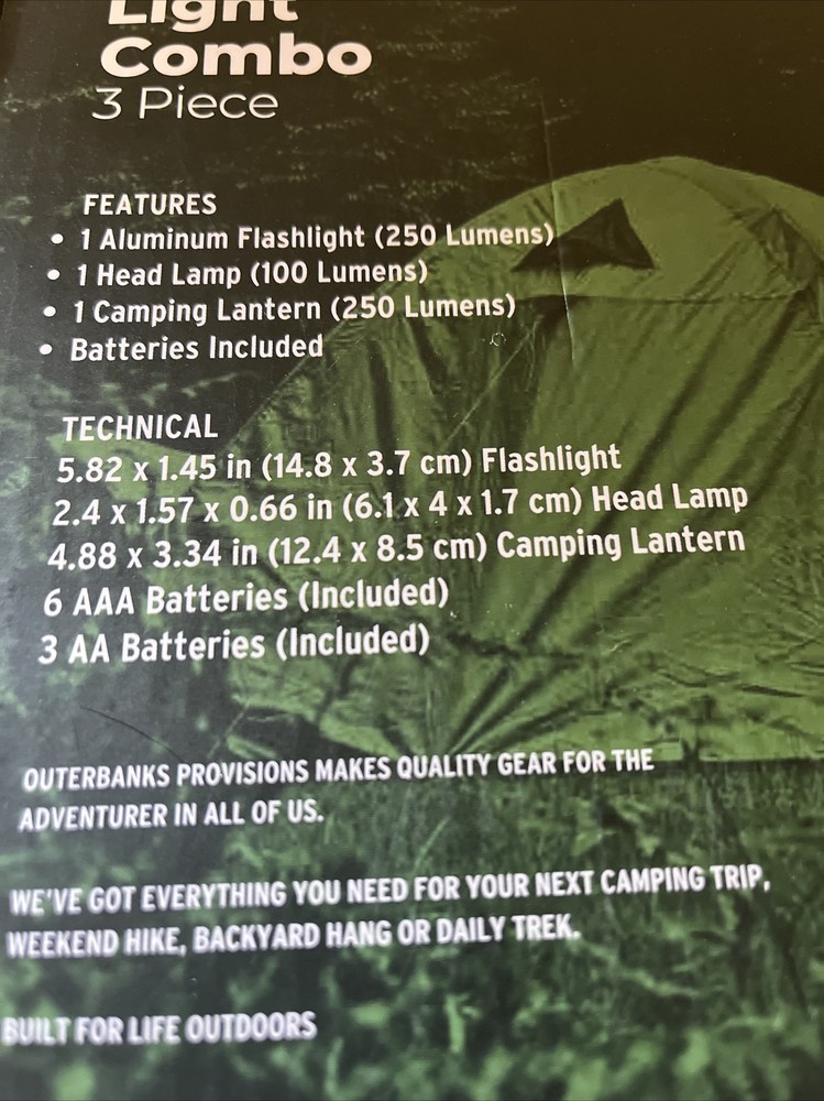 outerbanks provisions 3 piece light combo