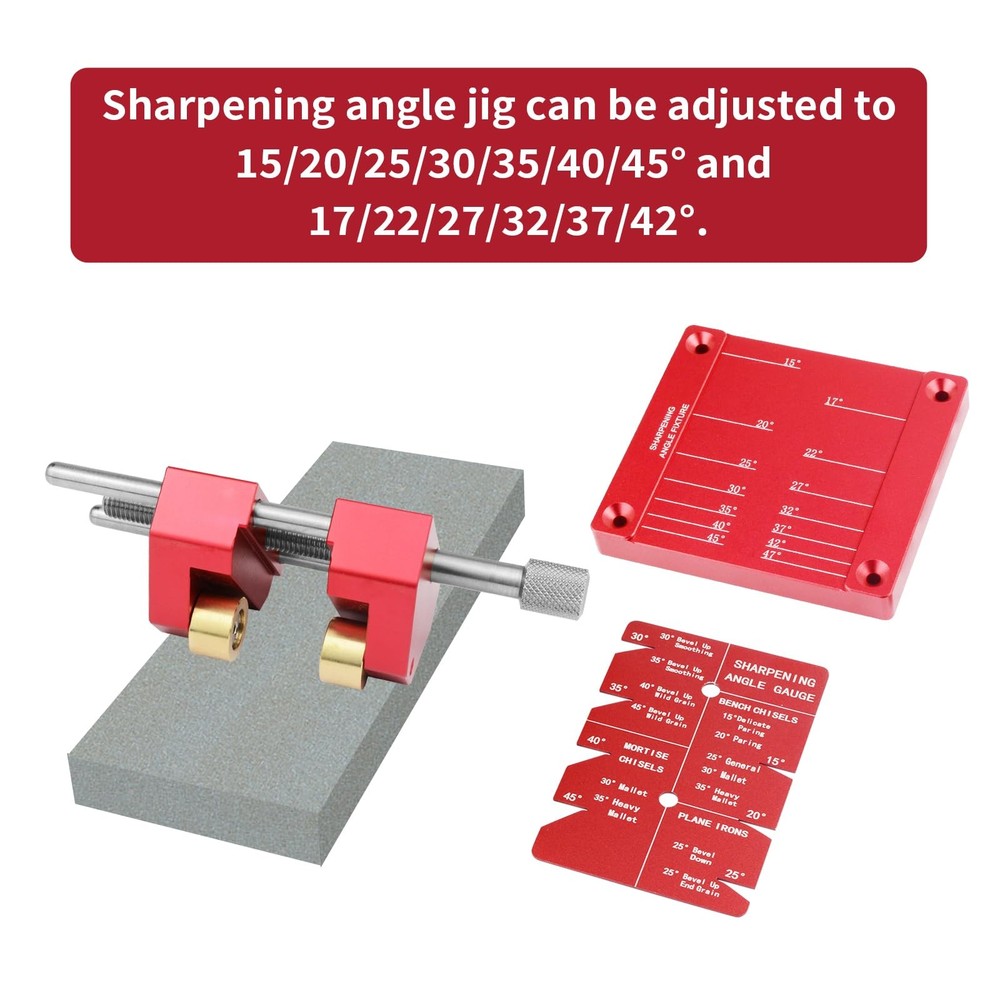 Precise Chisel Sharpening Jig Kit Honing Guide System for Woodworking Chisels⬅️.