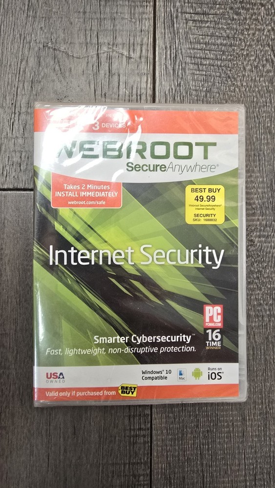 NEW SEALED - Webroot Secure Anywhere Internet Security