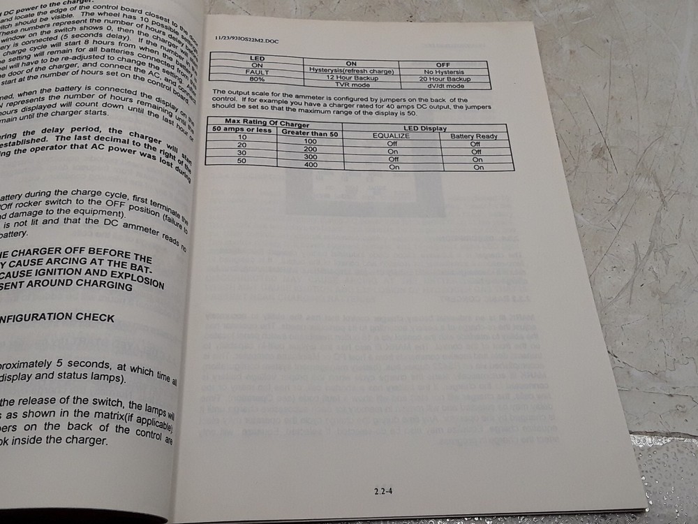 Precision Industrial Charger I&O Manual
