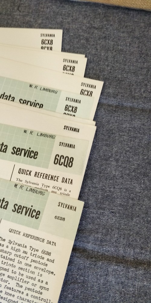 1957 ~ Sylvania ~ Engineering Service Data Lot ~ Triode Pentode