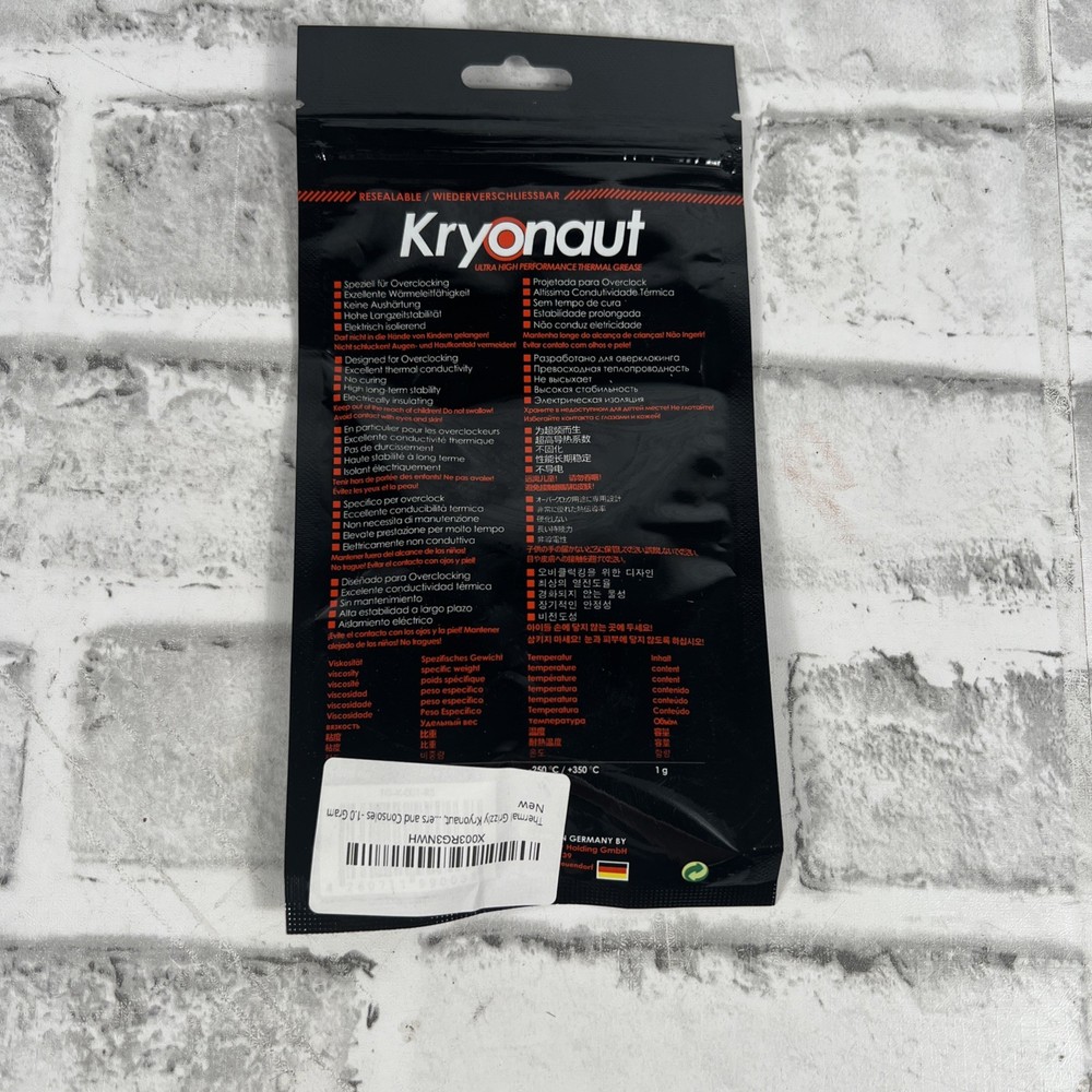 Thermal Grizzly Kryonaut 1g High Performance Thermal Paste