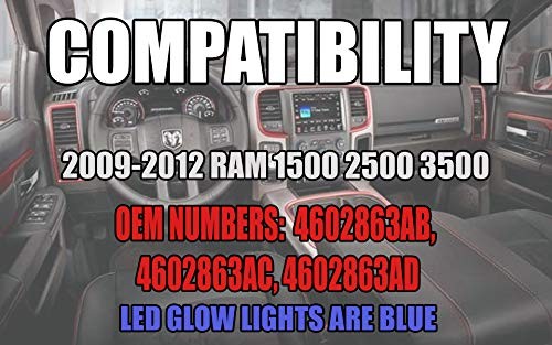 Window Master Switch for 2009-2015 Dodge Ram (Blue Color Glow Light)