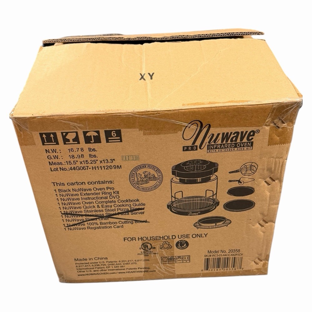 Nuwave Pro Infrared Oven w/Extender Ring Kit & Pizza Kit 20358 Open Box