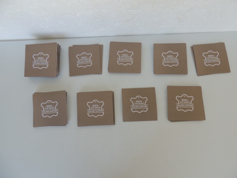 Italian small Leather samples, 10 different colors 40 pc all 3 1/2"