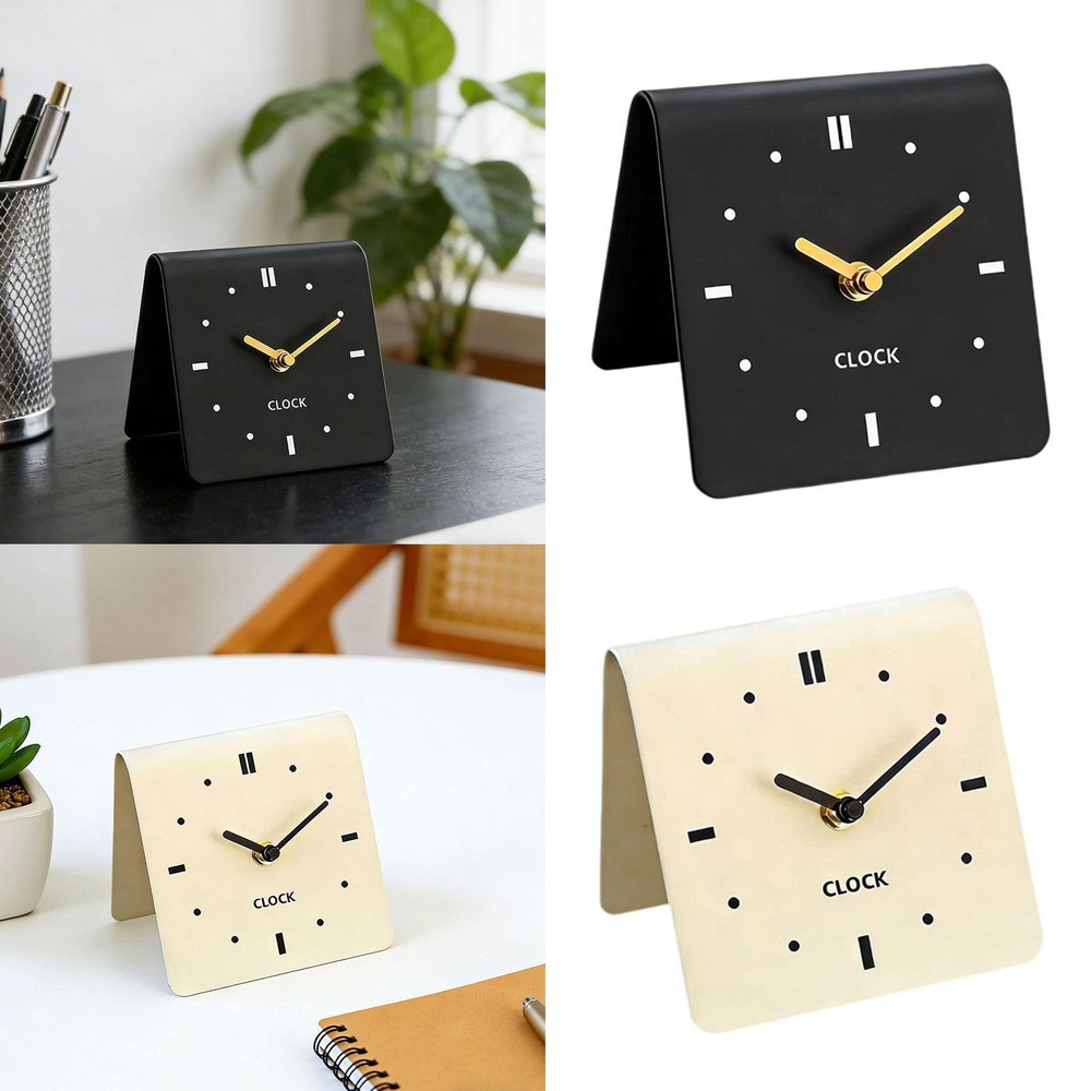 Table Analog Clock Simple Creative Decorative Acrylic Tabletop Clock Non Ticking