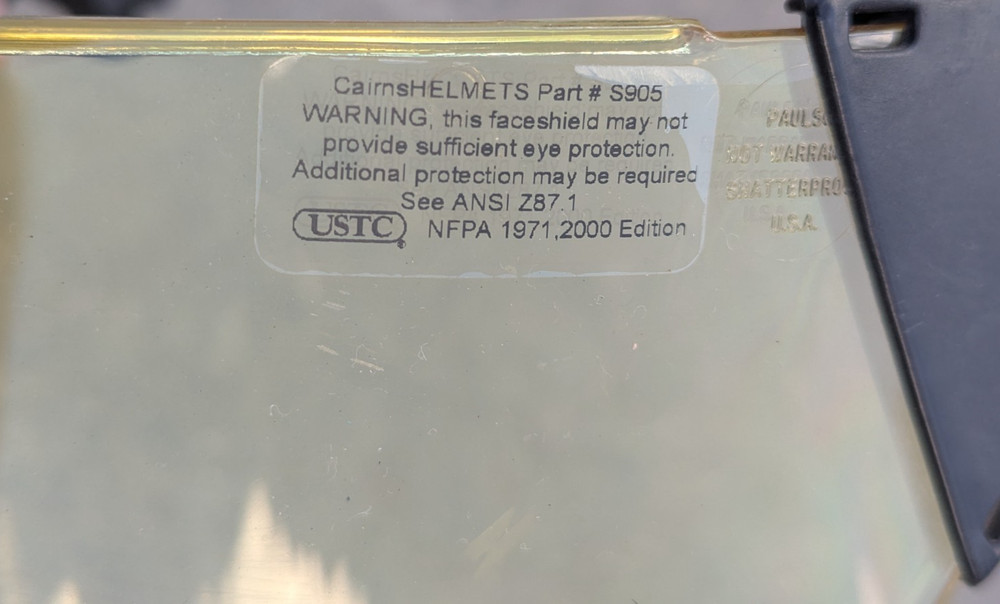 Cairns Helmets Face Shield Visor Only Part#S905 As Is