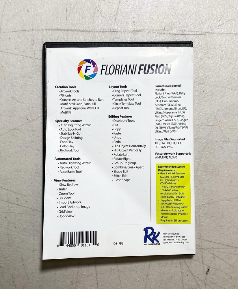Floriani Fusion Software Embroidery CD-ROM - NO SERIAL