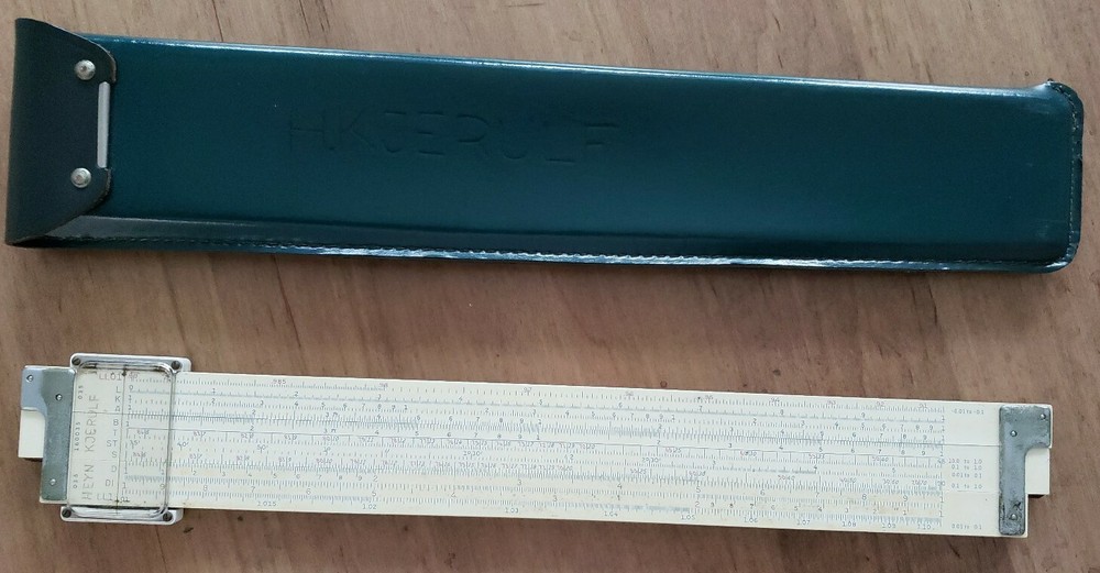 K&E 68 1318 Engineering Science Slide Rule LOG LOG DUPLEX TRIG & Leather Case