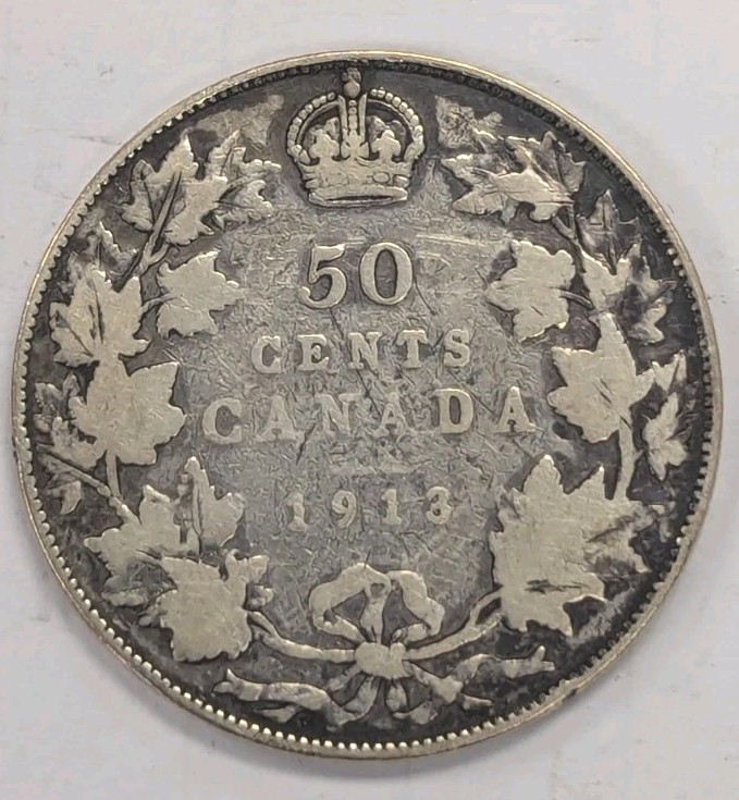 1913-CANADA HALF DOLLAR -#T212