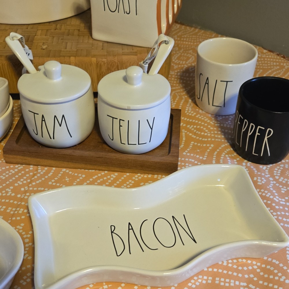 Large Rae Dunn Breakfast Serving Set