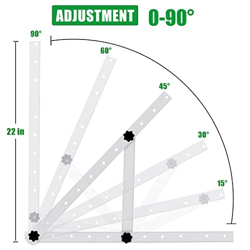 2 Sets 45Inch Solar Panel Mounting Brackets with Adjustable Solar Panel Tilt