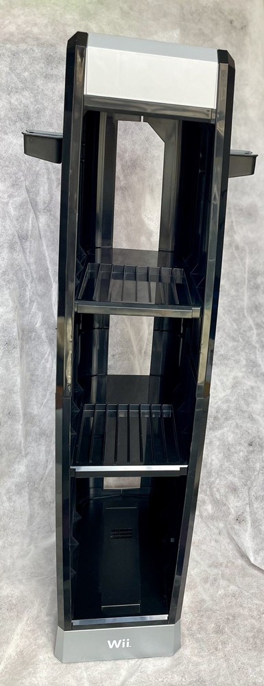 Nintendo Wii U Storage Tower Rack – Game Console & Accessory Display – Black