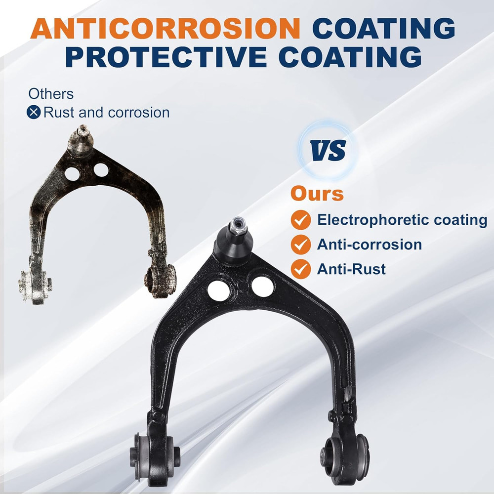 Front Upper/Lower Control Arms Suspension Kit Compatible with 2011-2017 Chrysler