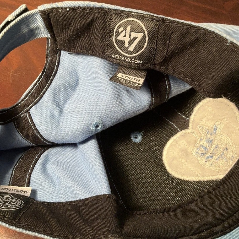 Youth Light Blue Heart Logo Cap with Adjustable Strap