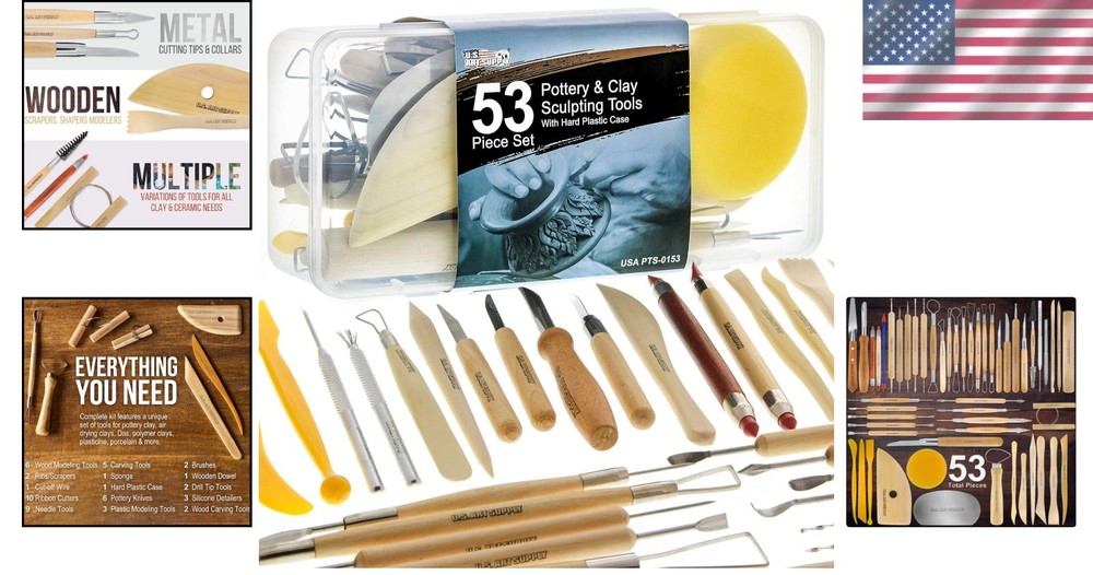 Complete 53-Piece Clay Tools Set
