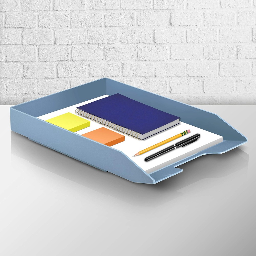 Stackable Letter Tray Front Load, Letter Size, Stacking Document Desk Office ...