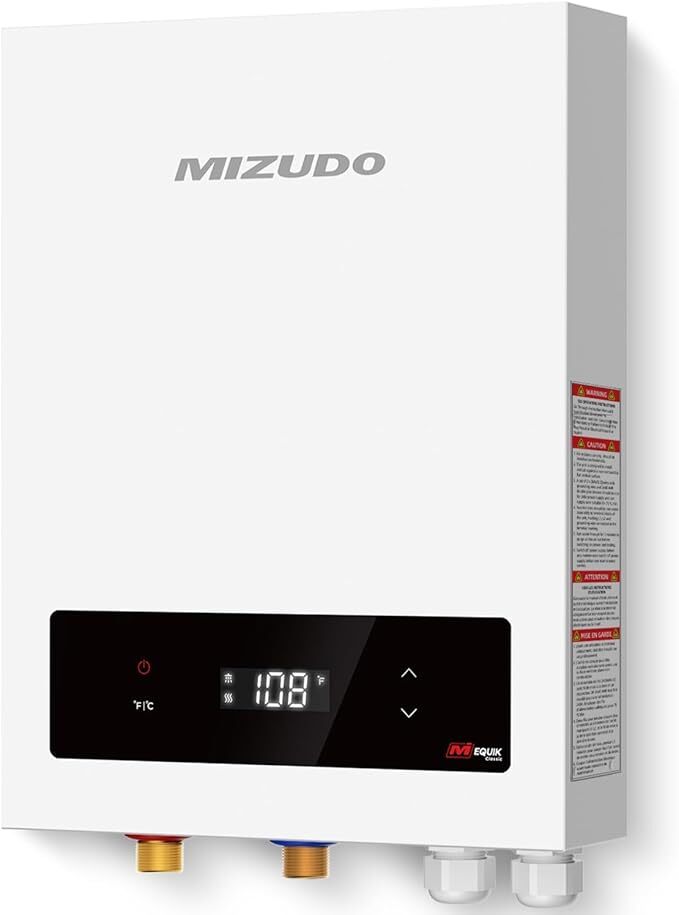 MIZUDO 27kW Tankless Water Heater Electric 240V Whole House for Shower Kitchen