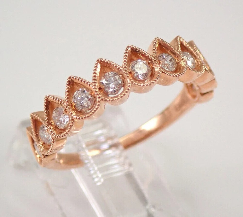 1Ct Lab Created Diamond Round Stackable Wedding Band Ring 14K Yellow Gold Plated