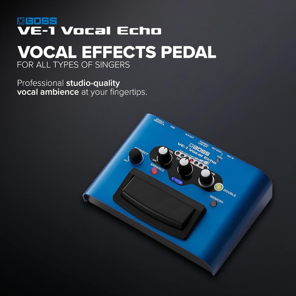 Boss VE-1 Vocal Echo Vocal Effect Processor W/Box