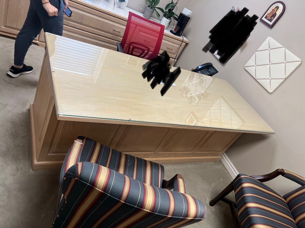 Desk W/ Marching Shelf Unit