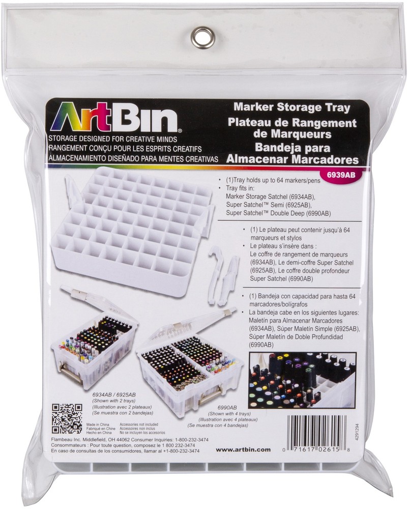 ArtBin 6939AB Marker Tray-White (2Pk)