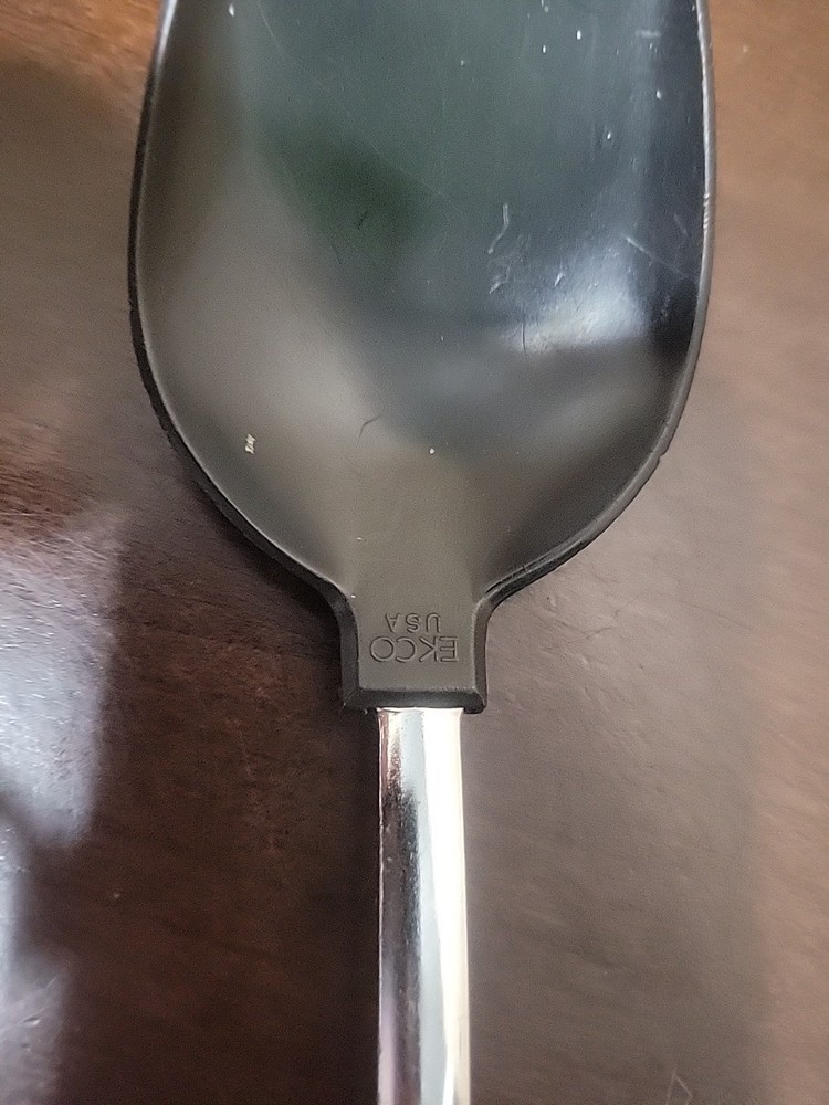 Vintage Ekco Black Nylon Solid Serving Spoon Plastic Handle