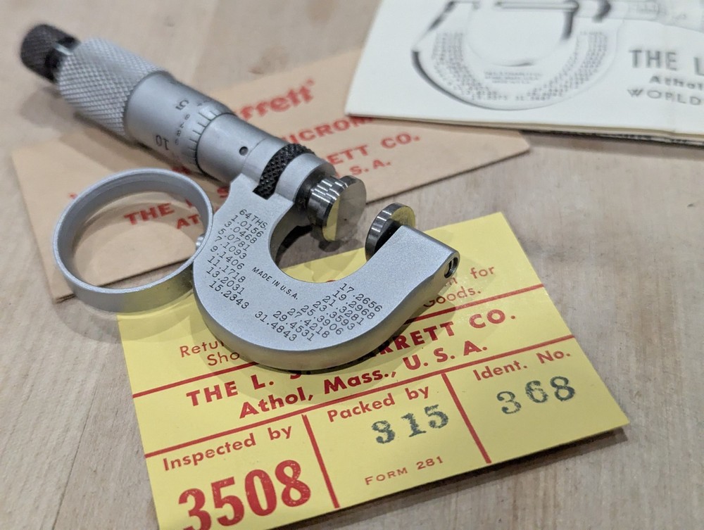 Starrett No.223RL Paper Micrometer