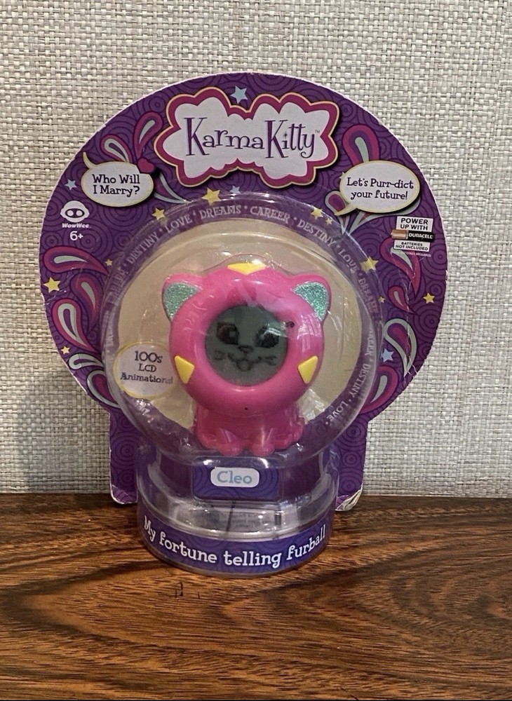 Karma Kitty Pink Cleo LCD Interactive Toy CAT FURBALL