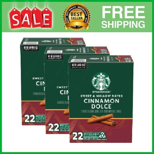 (3 pack) Starbucks Cinnamon Dolce Naturally Flavored Coffee, 22 Count