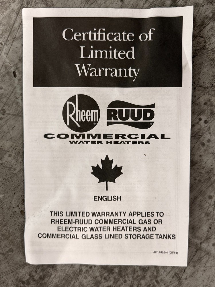 Rheem Instant Electric Commercial Water Heater 30 Gal. 208 Volts # EGSP30-C