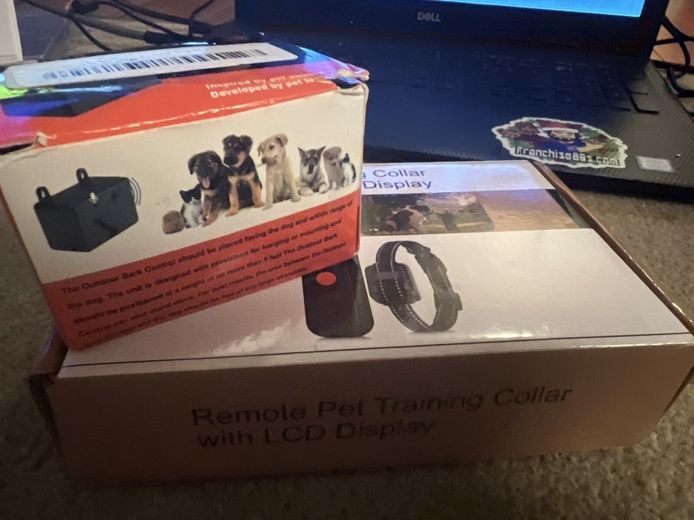 Remote pet training collar with lcd display & Outdoor Bark Control! You Get Both