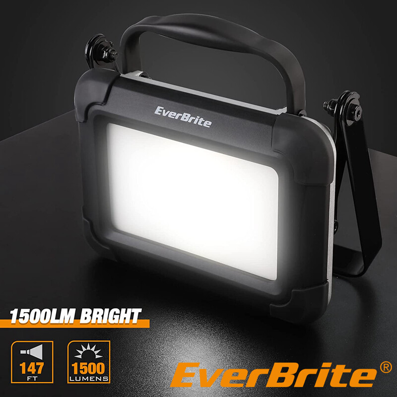 EverBrite 1500Lumen Rechargeable Work Light 2Mode Foldable High Light Work Light