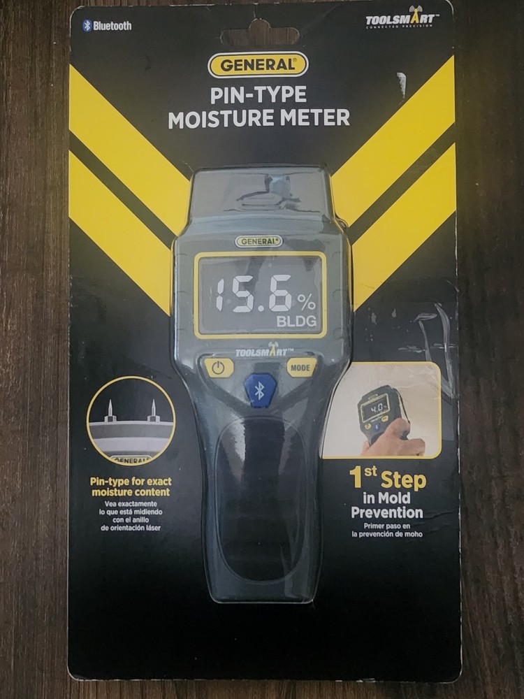 General Tools Pin Type Digital Moisture Meter w/ Water Damage & Mold Prevention