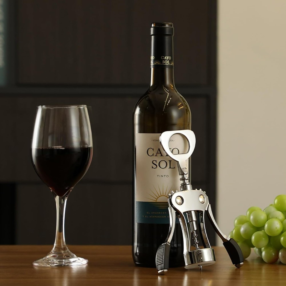 Timeless Wing Corkscrew and Bottle Opener, Ergonomically Designed for Comfort