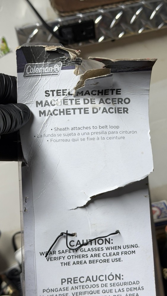 Coleman Machete with Sheath Fixed Blade Camping Tool New Open Box